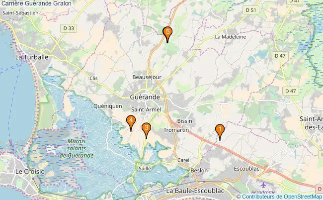 plan Carrière Guérande : 5 équipements