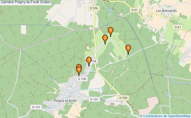 plan Carrière Poigny-la-Forêt : 6 équipements