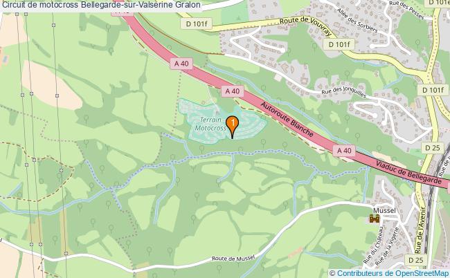 plan Circuit de motocross Bellegarde-sur-Valserine : 1 équipements