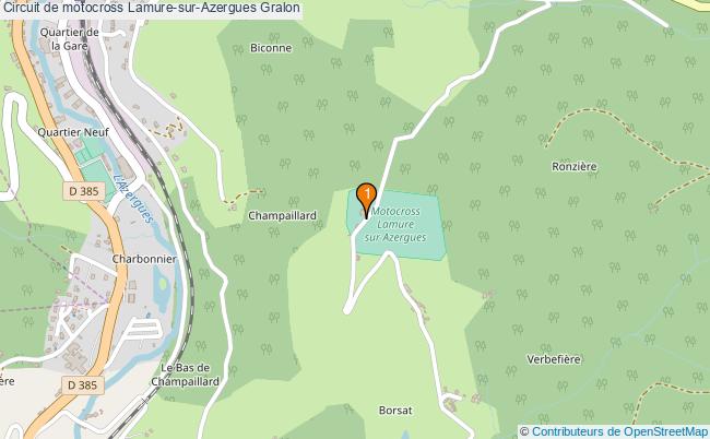 plan Circuit de motocross Lamure-sur-Azergues : 1 équipements