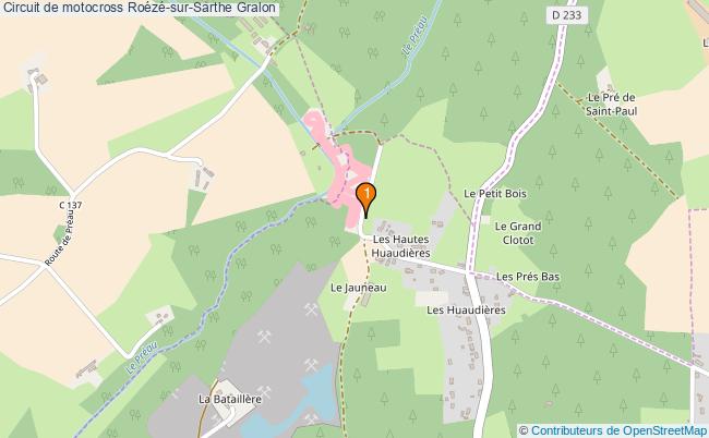plan Circuit de motocross Roézé-sur-Sarthe : 1 équipements