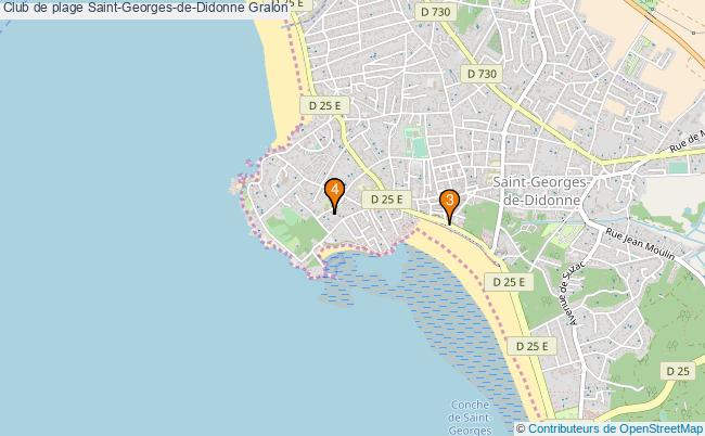 plan Club de plage Saint-Georges-de-Didonne : 4 équipements