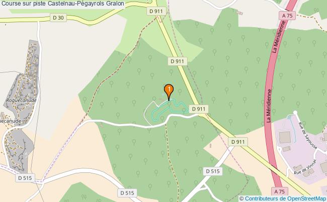 plan Course sur piste Castelnau-Pégayrols : 1 équipements