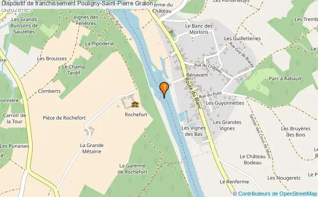 plan Dispositif de franchissement Pouligny-Saint-Pierre : 1 équipements