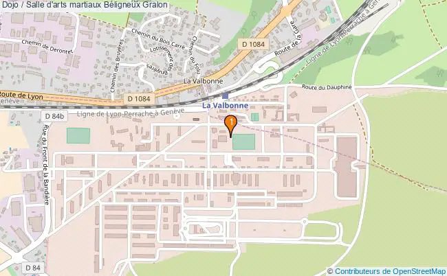 plan Dojo / Salle d'arts martiaux Béligneux : 1 équipements