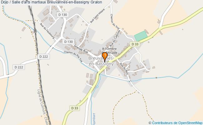 plan Dojo / Salle d'arts martiaux Breuvannes-en-Bassigny : 1 équipements