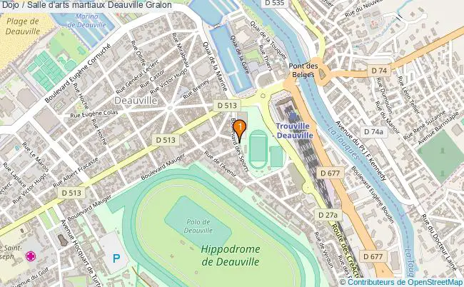 plan Dojo / Salle d'arts martiaux Deauville : 1 équipements