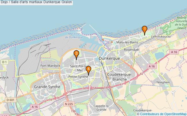 plan Dojo / Salle d'arts martiaux Dunkerque : 4 équipements