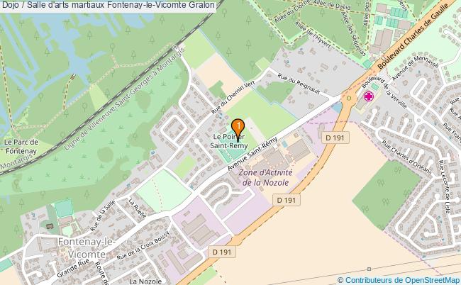 plan Dojo / Salle d'arts martiaux Fontenay-le-Vicomte : 1 équipements