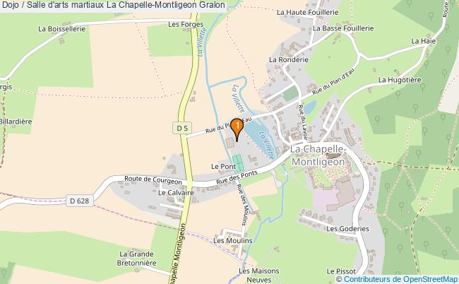 plan Dojo / Salle d'arts martiaux La Chapelle-Montligeon : 1 équipements
