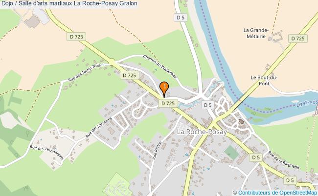 plan Dojo / Salle d'arts martiaux La Roche-Posay : 1 équipements