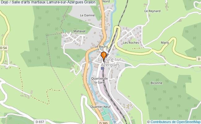 plan Dojo / Salle d'arts martiaux Lamure-sur-Azergues : 1 équipements
