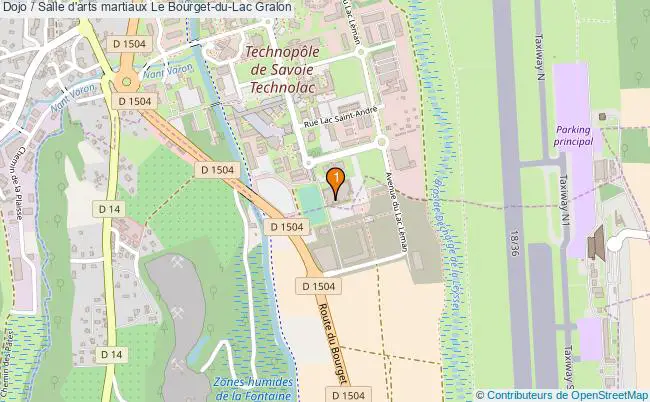 plan Dojo / Salle d'arts martiaux Le Bourget-du-Lac : 1 équipements