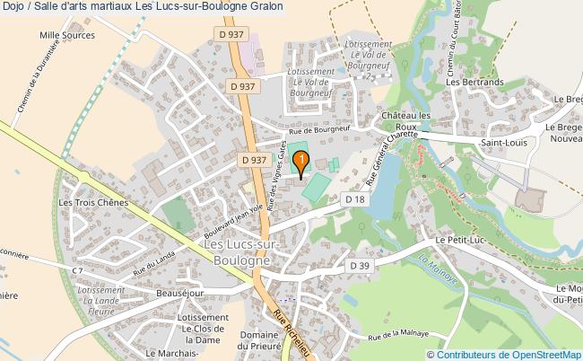 plan Dojo / Salle d'arts martiaux Les Lucs-sur-Boulogne : 1 équipements