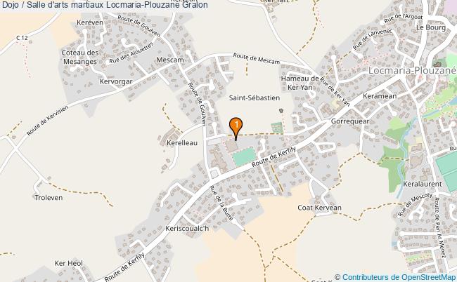 plan Dojo / Salle d'arts martiaux Locmaria-Plouzané : 1 équipements