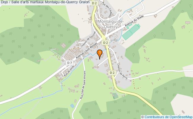 plan Dojo / Salle d'arts martiaux Montaigu-de-Quercy : 1 équipements