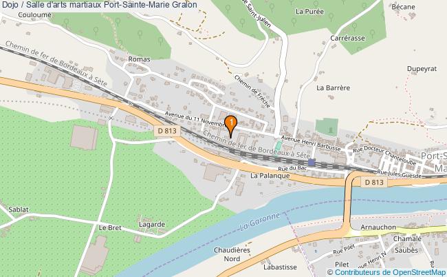 plan Dojo / Salle d'arts martiaux Port-Sainte-Marie : 1 équipements