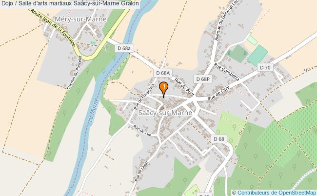 plan Dojo / Salle d'arts martiaux Saâcy-sur-Marne : 1 équipements