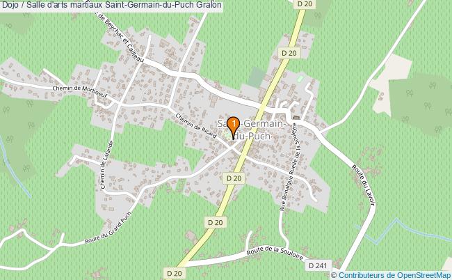 plan Dojo / Salle d'arts martiaux Saint-Germain-du-Puch : 1 équipements