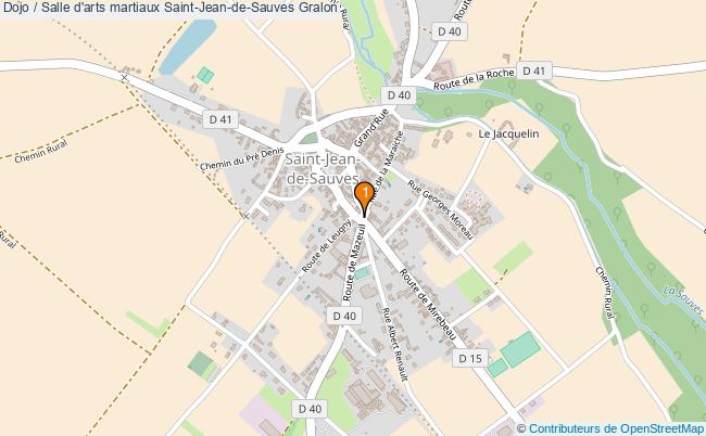 plan Dojo / Salle d'arts martiaux Saint-Jean-de-Sauves : 1 équipements