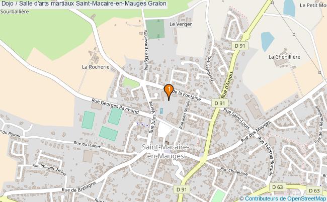plan Dojo / Salle d'arts martiaux Saint-Macaire-en-Mauges : 1 équipements