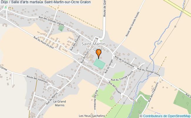 plan Dojo / Salle d'arts martiaux Saint-Martin-sur-Ocre : 1 équipements