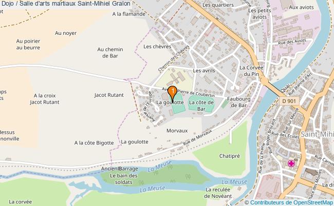 plan Dojo / Salle d'arts martiaux Saint-Mihiel : 1 équipements