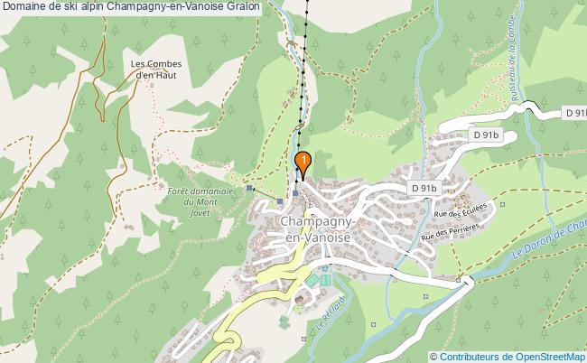 plan Domaine de ski alpin Champagny-en-Vanoise : 1 équipements