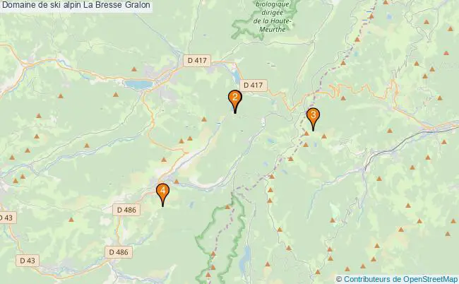 plan Domaine de ski alpin La Bresse : 4 équipements