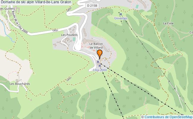 plan Domaine de ski alpin Villard-de-Lans : 1 équipements