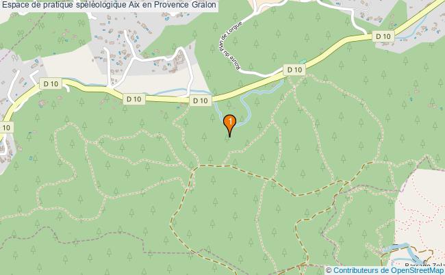 plan Espace de pratique spéléologique Aix en Provence : 1 équipements