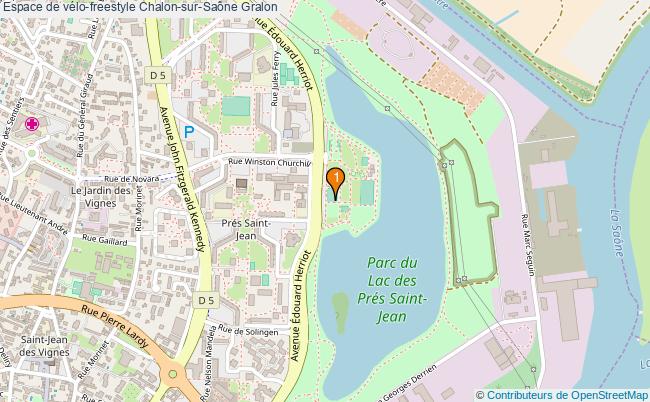 plan Espace de vélo-freestyle Chalon-sur-Saône : 1 équipements