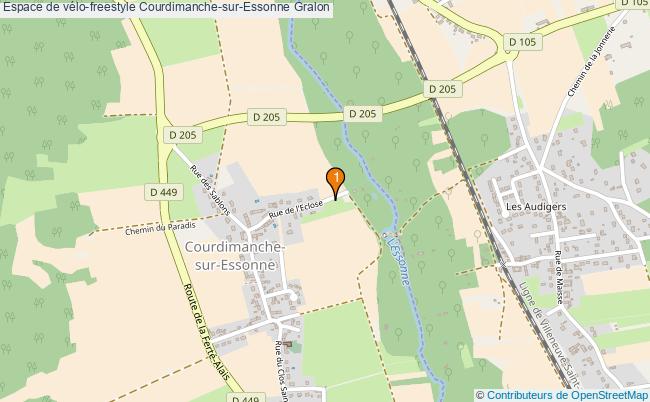 plan Espace de vélo-freestyle Courdimanche-sur-Essonne : 1 équipements