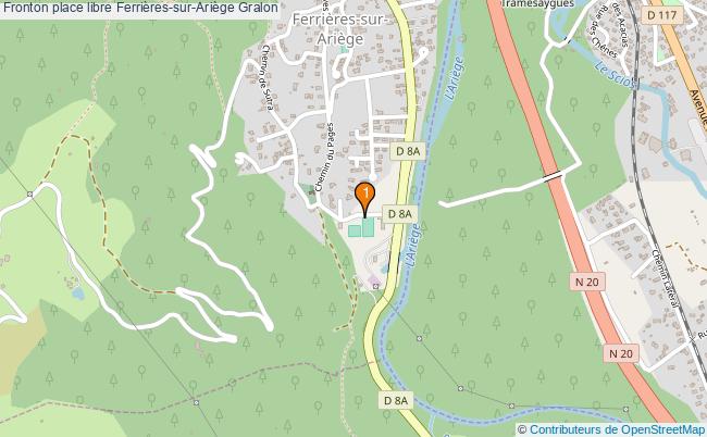 plan Fronton place libre Ferrières-sur-Ariège : 1 équipements