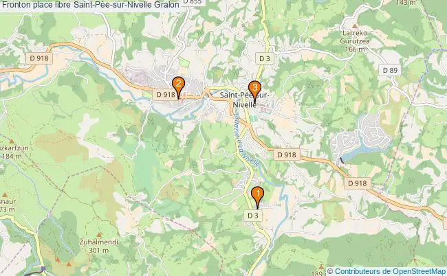 plan Fronton place libre Saint-Pée-sur-Nivelle : 3 équipements