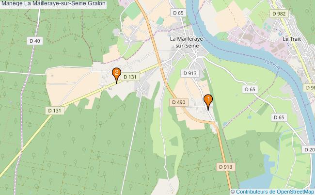 plan Manège La Mailleraye-sur-Seine : 2 équipements