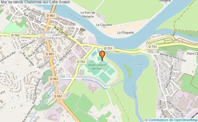 plan Mur de tennis Chalonnes-sur-Loire : 1 équipements