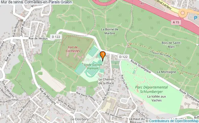 plan Mur de tennis Cormeilles-en-Parisis : 1 équipements