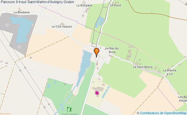 plan Parcours 9 trous Saint-Martin-d'Aubigny : 1 équipements