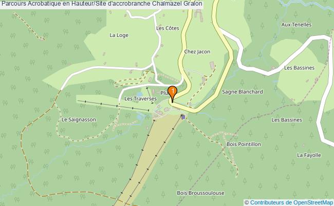plan Parcours Acrobatique en Hauteur/Site d'accrobranche Chalmazel : 1 équipements