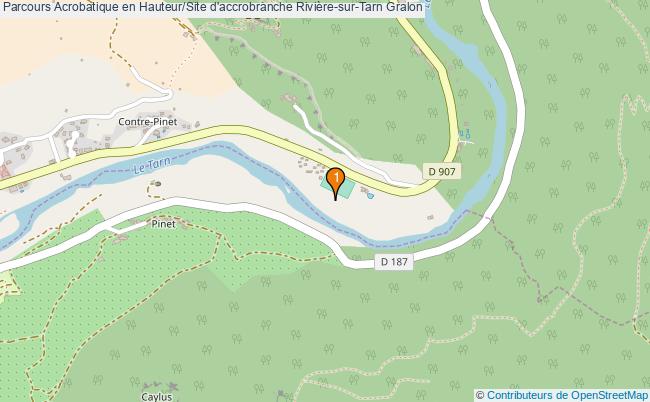 plan Parcours Acrobatique en Hauteur/Site d'accrobranche Rivière-sur-Tarn : 1 équipements