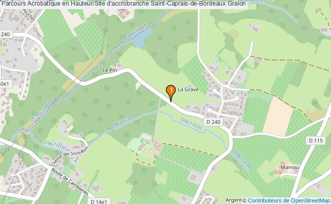 plan Parcours Acrobatique en Hauteur/Site d'accrobranche Saint-Caprais-de-Bordeaux : 1 équipements