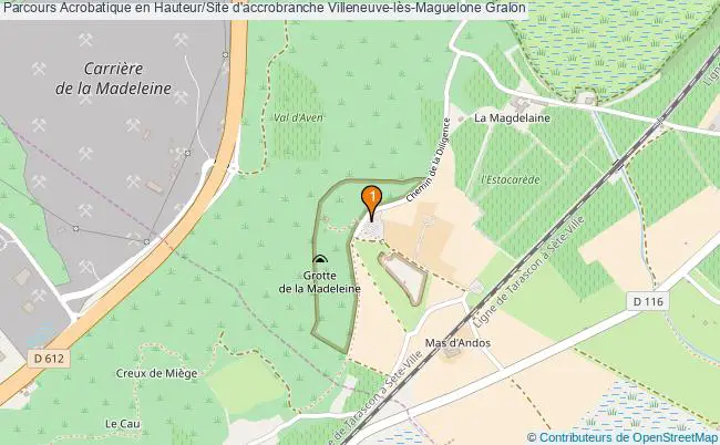 plan Parcours Acrobatique en Hauteur/Site d'accrobranche Villeneuve-lès-Maguelone : 1 équipements