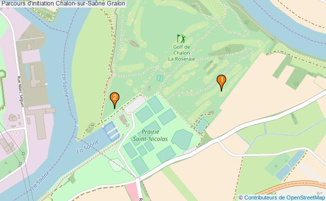plan Parcours d'initiation Chalon-sur-Saône : 2 équipements