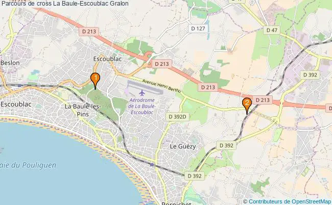 plan Parcours de cross La Baule-Escoublac : 2 équipements