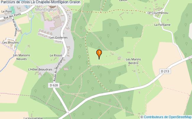 plan Parcours de cross La Chapelle-Montligeon : 1 équipements