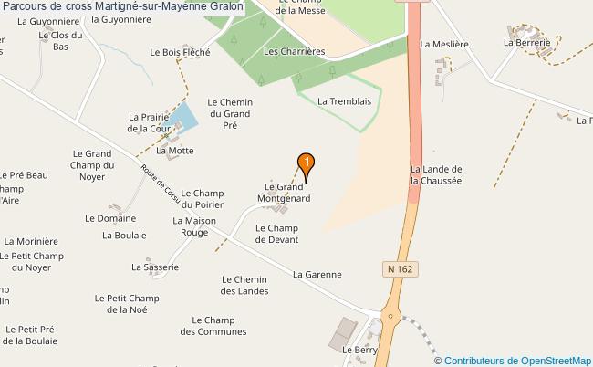 plan Parcours de cross Martigné-sur-Mayenne : 1 équipements