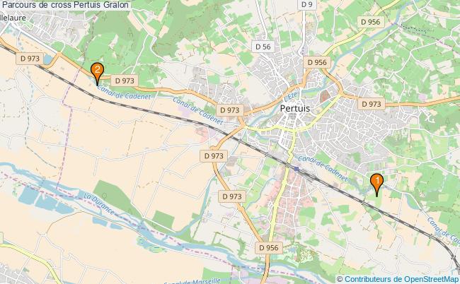 plan Parcours de cross Pertuis : 2 équipements