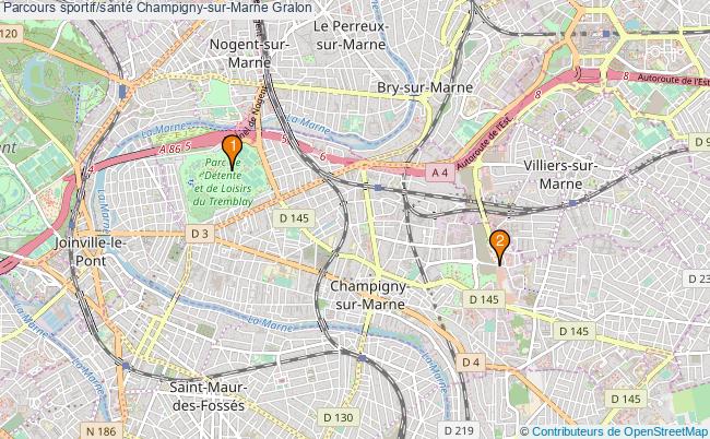 plan Parcours sportif/santé Champigny-sur-Marne : 2 équipements