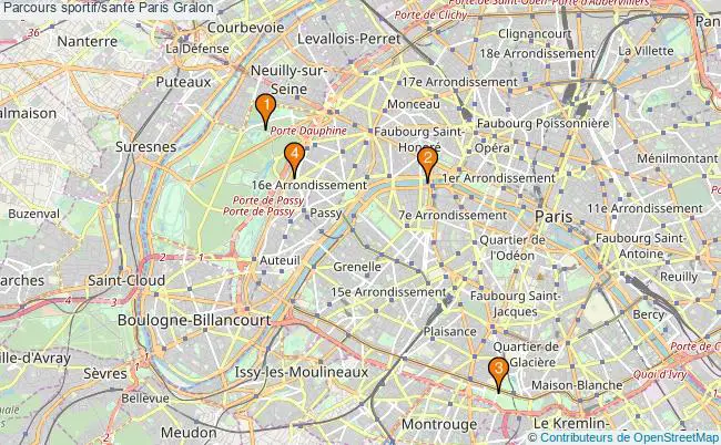 plan Parcours sportif/santé Paris : 4 équipements